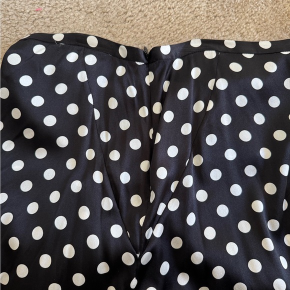 Caroline Constas Flounce Skirt, Polka Dot, Ruffles, Black, Large, Silk - Picture 3 of 7